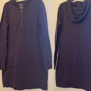 Duluth Trading Co Hot NoGA Stretch purple long sleeve hoodie dress 94735 XS